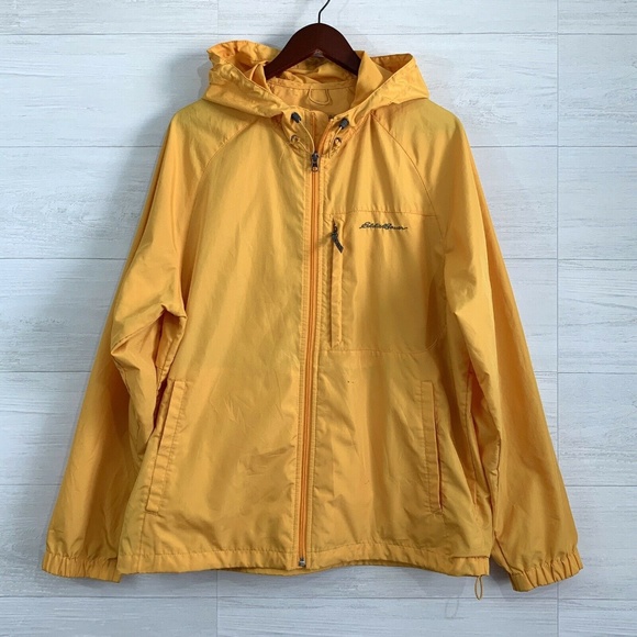 Eddie Bauer Other - Eddie Bauer Mens Yellow Zip Up Packable Jacket